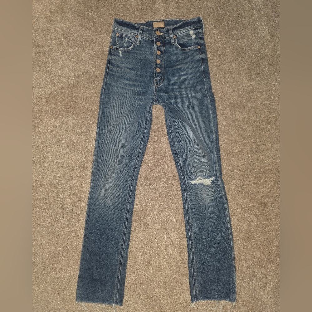 Mother Denim Pixie Dazzler Ankle Fray In Love Pop 24